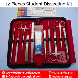 Meilleur fournisseur en gros pakistanais, kit de 5 instruments de dissection anatomique pour étudiants en médecine, chirurgie mineure - Product Image 4