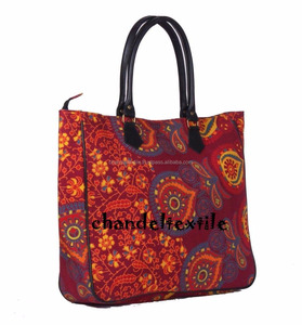 Sac à main décontracté pour femme en coton fait main indien, style hippie, sac à bandoulière, logo imprimé mandala, doublure en tissu, chaînes, nœud - Product Image 2