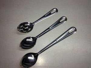 Cuchara comercial de acero inoxidable sólido para hilvanar con mango de plástico, cucharas manuales para servir en restaurante, electrodomésticos de cocina - Product Image 2