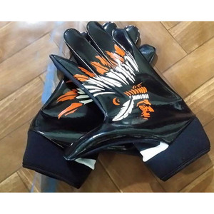 2024 guantes de fútbol de látex impresos por sublimación personalizados para jóvenes suave antideslizante de silicona Palma invierno deportes al aire libre Ropa Americana - Product Image 1