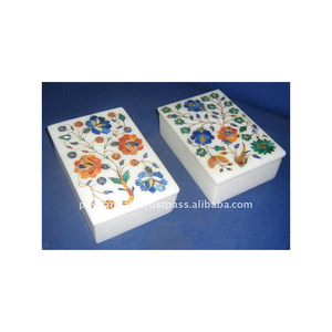 White Marble Inlaid Box - Product Image 1