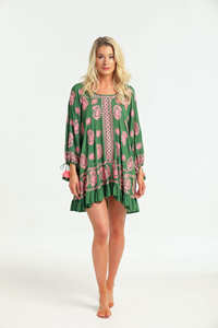 Paréo brodé à fleurs, tunique de couleur blanche et Sexy, dos nu, Design spécial OEM, caftan évasé - Product Image 2