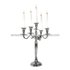 Bonne qualité nouveauté aluminium bougeoir luxe table de mariage bougeoir mariage métal fait main bougeoir - Product Image 4