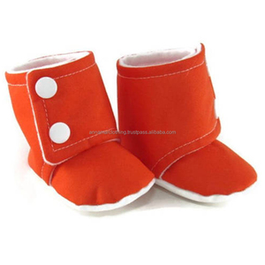 Chaussons personnalisés pour bébé, bottines pour nouveau-né, en coton biologique, pur, certifié CPSC, hiver - Product Image 1