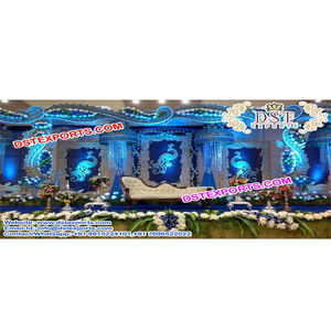 Escenarios con Temática de Pavo Real para Bodas en Sri Lanka, Decoración de Escenarios con Temática de Pavo Real, Elegantes Escenarios para Recepciones de Boda, Precio al por Mayor - Product Image 1