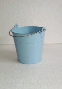 Cubo redondo galvanizado con forma de cielo azul para cantar, cubo redondo con recubrimiento en polvo, diseño creativo decorativo en forma redonda - Product Image 2