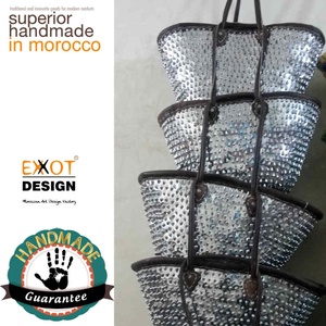 EXXOT DESIGN Elégant Marocain Original Premium Doum Matériel Sacs à provisions à manche moyen Design traditionnel pour pratique - Product Image 1