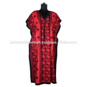 2025 árabe Abaya Dubai vestido largo Kaftan con largo sin mangas elegante bloque de mano impreso Kaftan hecho a mano caftán indio hecho a mano Abaya - Product Image 2