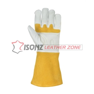 Guantes de Trabajo de Cuero Granulado Estándar ISONZ, Guantes de Seguridad para Soldadura TIG/MIG con Características Anti-Corte, Antideslizantes y Anti-Impacto - Product Image 4