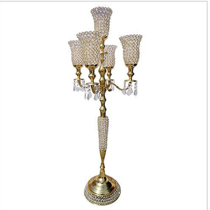 Silver Five Arms <b>Candelabra</b> for Wedding - Product Image 4