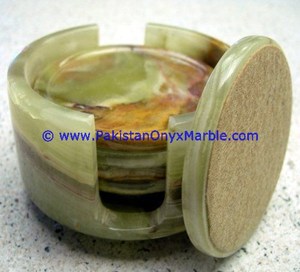 Wholesaler Supplier of Onyx coaster Sets <b>Green</b> Onyx Hand Carved coaster Holder <b>Drinking</b> <b>Glasses</b> Tea Cups - Product Image 2