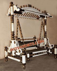 Balançoire antique Jhula pour musulman Nikah/Walima couleur or noir avec fonction portable pour décorations de scène UK - Product Image 2