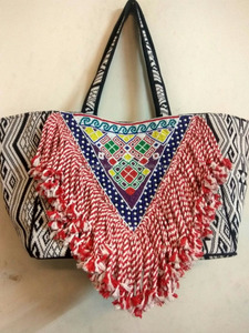 Bolso de hombro de algodón de estilo bohemio de diseñador europeo, hilo de moda Vintage, venta al por mayor, casa de exportación Guru Kirpa para mujer - Product Image 2