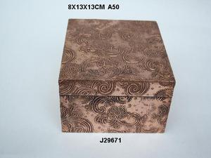 Organizador de joyero de cobre de alta calidad con patrones florales en relieve, regalo novedoso para mujeres y niñas - Product Image 5