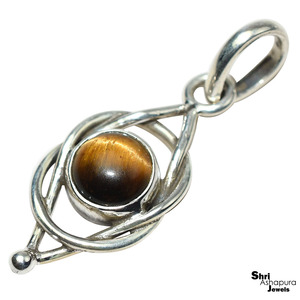 Ravissant pendentif de forme ronde en argent Sterling 925, bijoux en argent uniques, design exclusif - Product Image 2