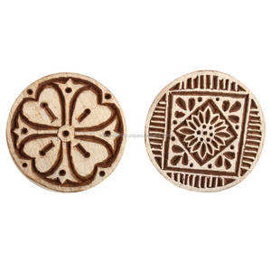 Bloques de impresión de lienzo textil de madera hechos a mano, bloques de impresión de arte y artesanía para niños Vintage - Product Image 1