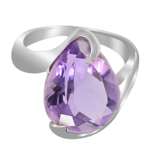 แหวนพลอยอเมทิสต์ที่ออกแบบล่าสุด925เครื่องประดับเงินสเตอร์ลิงพร้อมแหวนแฟชั่นประดับด้วยง่ามชุบเงิน - Product Image 2