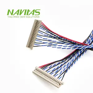 制造30pin JAE FI-X20HL 20pin DF14安装压接触点连接器LVDS电缆线