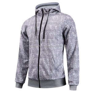 Sudadera con capucha de alta calidad para hombre, cárdigan con cremallera de algodón y logotipo personalizado con estampado de rayas laterales, sudadera atlética forrada de poliéster ajustada - Product Image 1