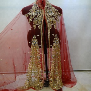 Caftán nupcial marroquí de diseño para boda, caftán de trabajo con cristales pesados, 2018 - Product Image 5