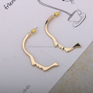 High Quality Gold-Plated Designer <b>Stud</b> <b>Earrings</b> for Women for Parties Gifts Engagements Anniversaries - Product Image 1