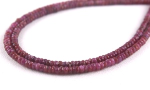 Rondelle ทำเครื่องประดับอัญมณีทับทิมสีแดงธรรมชาติ,ผู้ผลิตของแท้ - Product Image 4