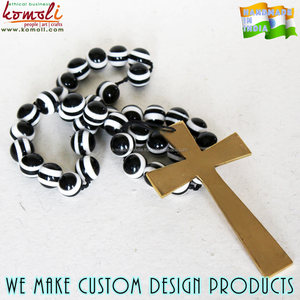 Collier en laiton, chapelet de perles fait à la main - Product Image 5