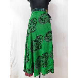กระโปรงยาวแบบโบฮีเมียนสำหรับผู้หญิง,ชุดกระโปรงผู้หญิงสไตล์วินเทจผ้าไหมซารีโบฮีเมียนฮิปปี้ - Product Image 3