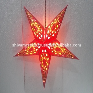 Laxmans Paper Star Lantern Eco-Friendly Reusable 60cm Traditional New Prints Pattern Handmade Christmas Decoration Wholesale - Product Image 6