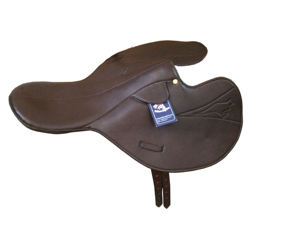 Tailles personnalisables et logo Selle de course anglaise Selle de polo en cuir véritable sans arbre - Product Image 6