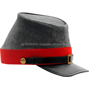 Gorras Kepi Nuevas Civiles Bordadas a Mano de Alta Calidad 100% Lana con Logotipo Personalizado - Product Image 5