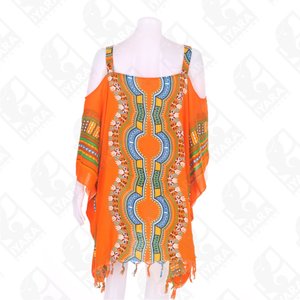 Thailand Dashiki เสื้อฮิปปี้วินเทจเปิดไหล่ดีไซน์ใหม่แอฟริกันสำหรับผู้หญิง - Product Image 4