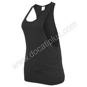 Camisetas deportivas personalizadas OEM para mujer con espalda en Y y abertura profunda en el brazo - Product Image 1