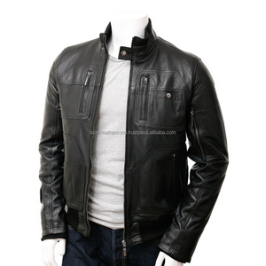 Chaquetas de piel de oveja auténtica para hombre, estilo piloto, talla grande, para Europa y Estados Unidos, de alta calidad, OEM, modelo Bomber A2, con forro de algodón y piel de cordero de 1.0 mm de grosor. - Product Image 1