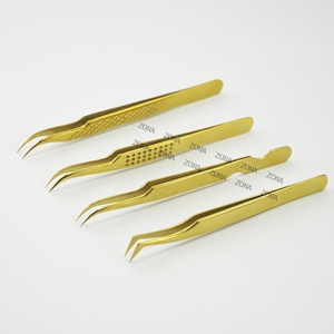 Pinzas para pestañas de fibra de acero inoxidable superventas Pinzas para pestañas de volumen Premium Punta puntiaguda Probadas a mano - Product Image 5