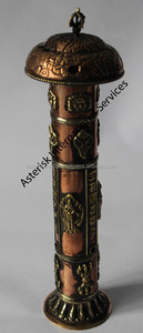 กระถางธูปแบบทิเบต,ที่เผาเครื่องหอมทองแดงอัลลอยสำหรับชาวพุทธ - Product Image 5