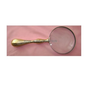 Venta caliente de plata antigua con mango náutico lupa de Metal venta completa lupa óptica portátil asequible a bajo precio - Product Image 3