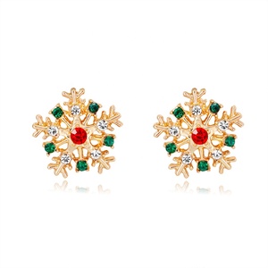 Venta caliente <span class=keywords><strong>de</strong></span> <span class=keywords><strong>la</strong></span> Navidad <span class=keywords><strong>de</strong></span> diamantes <span class=keywords><strong>de</strong></span> imitación <span class=keywords><strong>de</strong></span> oro <span class=keywords><strong>de</strong></span> copo <span class=keywords><strong>de</strong></span> nieve pendiente para <span class=keywords><strong>chica</strong></span> - Product Image 1
