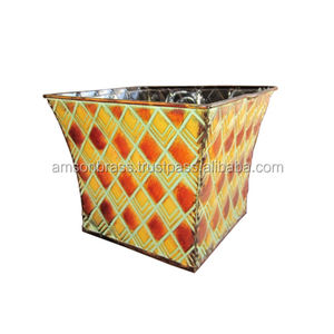 Maceta de metal para decoración Macetas y macetas con clase Decoración navideña para hoteles Maceta con mango de Reno Diseño de lujo para exteriores - Product Image 4