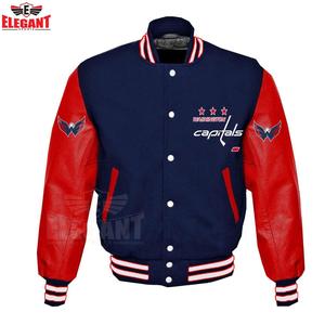 Vestes pour hommes manches en cuir personnalisées vestes Letterman blousons bombardiers en laine/vestes universitaires personnalisées/vestes de Collage de laine - Product Image 5