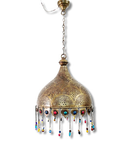 โคมไฟระย้าแก้วทรงกรวย BR410ขนาดใหญ่หรูหราทันสมัยสไตล์ดั้งเดิมโคมไฟระย้าอบอุ่นทรงกรวยทองเหลือง - Product Image 1