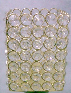 Silver Finish <b>Crystal</b> Vase and Pillar Holder <b>for</b> Home Decor and Gifts Handcrafted <b>Crystal</b> <b>Crafts</b> - Product Image 2