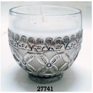 Silver Brass & Glass Votive <b>Tealight</b> <b>Candle</b> Holder - Product Image 2