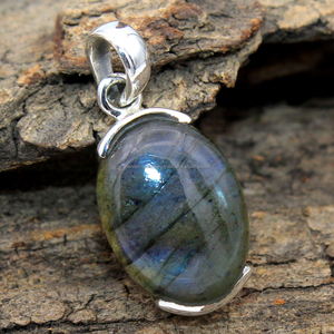 ธรรมชาติ Rainbow Moonstone ขายส่งเครื่องประดับจี้เงินแท้925 - Product Image 5