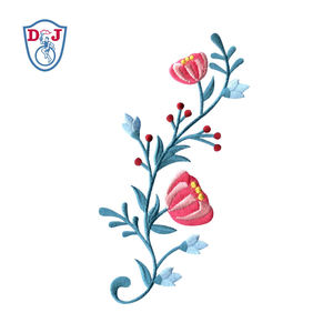 Parches bordados personalizados para planchar, accesorios de flores bordadas para ropa - Product Image 1