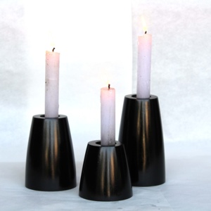 เชิงเทียนทรงสูงกล่องไม้สักมะม่วงแกะสลักแบบยุโรปโบราณทำด้วยมือมีเสาสีดำสำหรับตกแต่งบ้านแบบแปลกใหม่สำหรับคริสต์มาส - Product Image 3