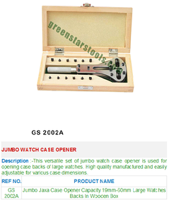 Abridor de caja de reloj Jumbo Tipo Jaxa en caja de madera GS 2002A Herramientas de joyería - Product Image 2