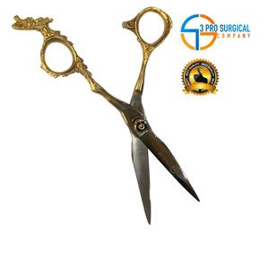 กรรไกรตัดแต่งทรงผมรุ่น3 PRO,คุณภาพระดับมืออาชีพด้ามจับแฟนซีมีด้ามจับสีทองใบมีดคมพิเศษ - Product Image 2