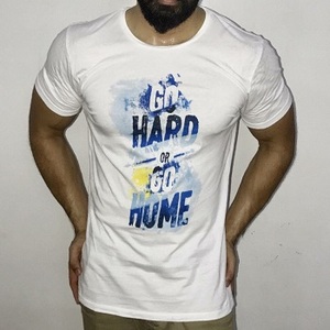 OEM T-shirt personnalisé de haute qualité pour hommes en jersey de coton pré-rétrécissement respirant grande taille logo sérigraphié en soie sur le devant - Product Image 2