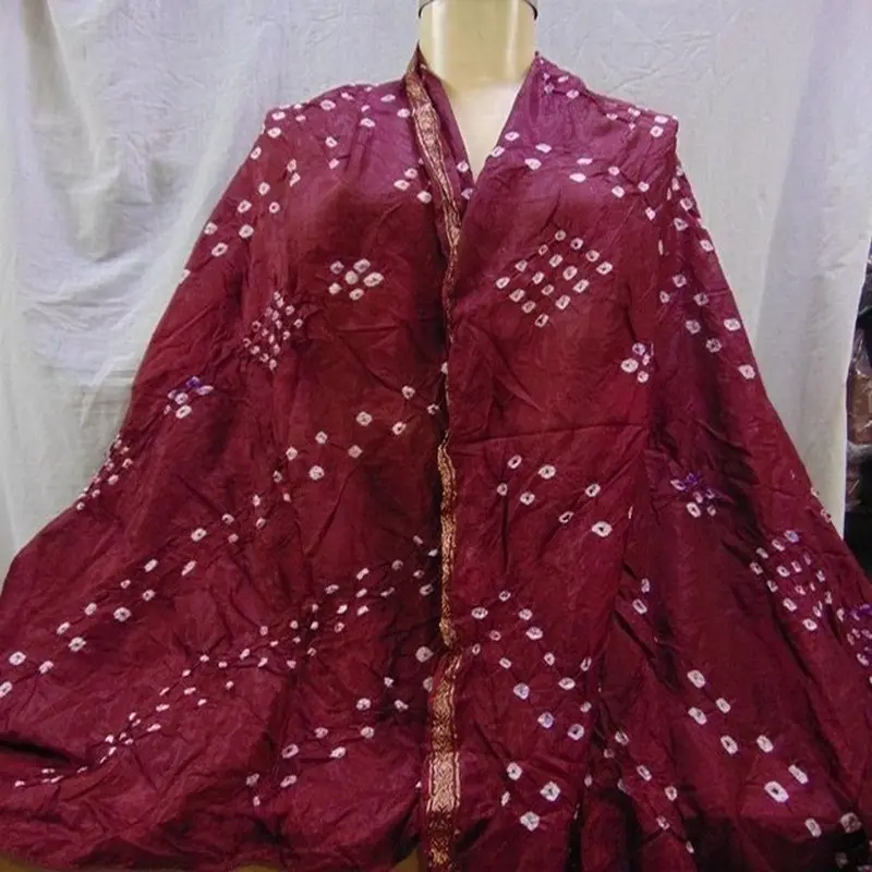 Foulard en soie pour femmes, avec imprimés de teinture Unique, foulard en soie
